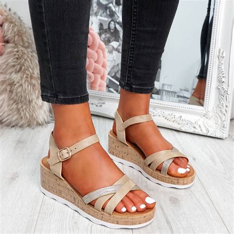 platform sandals size 4.